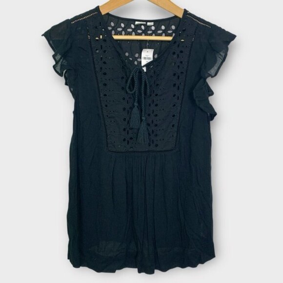 NWT GAP Flutter Sleeve Boho Top - Picture 1 of 8